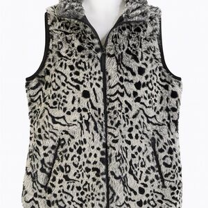 Coldwater Creek Faux Fur Zip Vest – Size Small